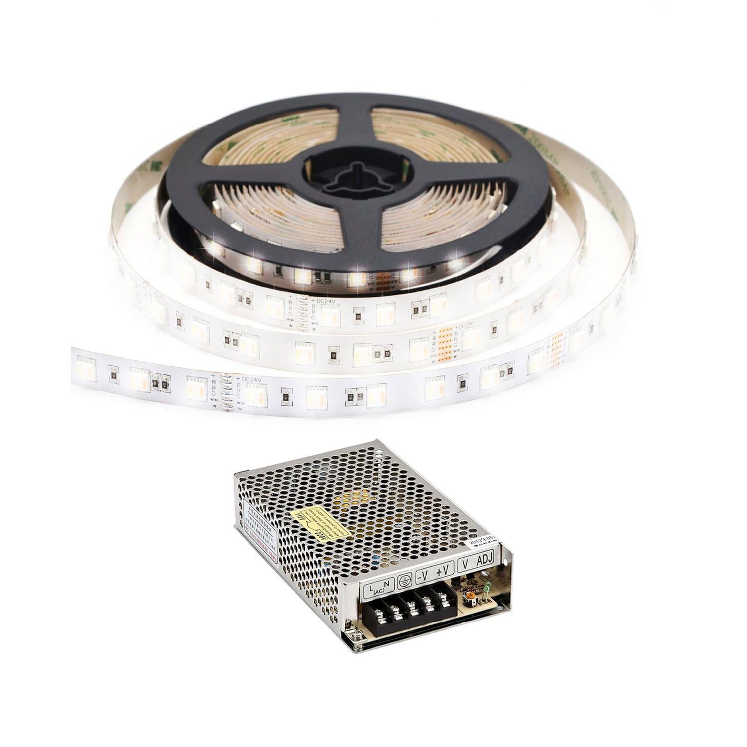 KIT CINTA LED STUDIO 14.4W/M L/NT 12V 5M B +FUENTE-0