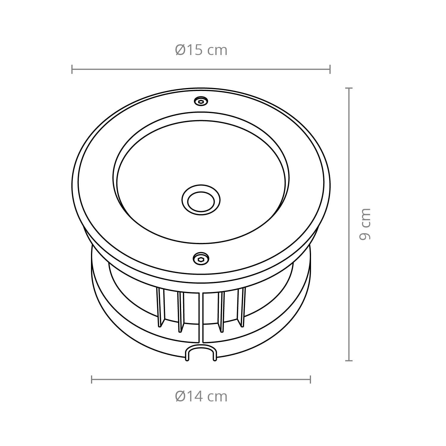 EMBUTIDO PISO LED STUDIO REDONDO 15W CDA IP65 PLAT-5