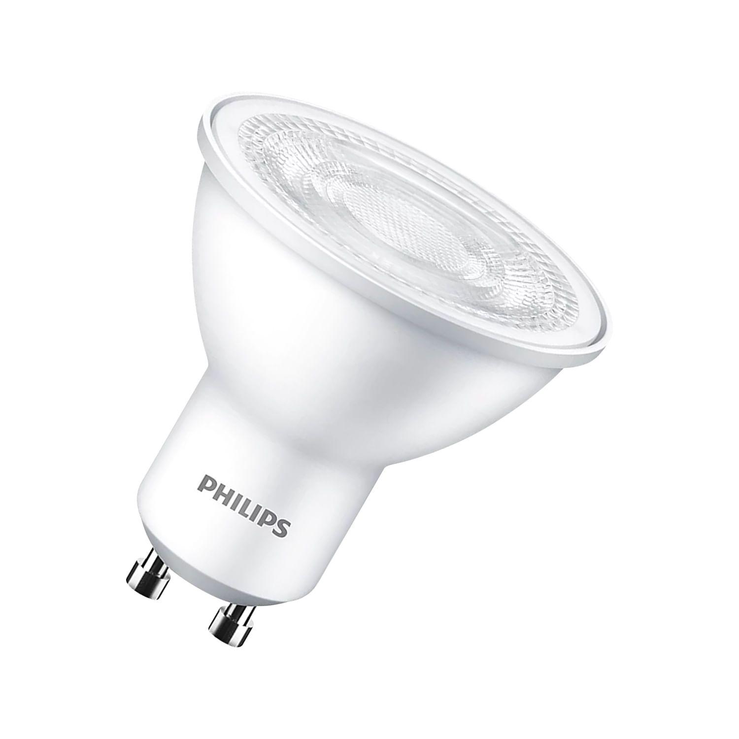 KIT DE CUATRO AMPOLLETAS GU10 PHILIPS 3.8W LC BL-1