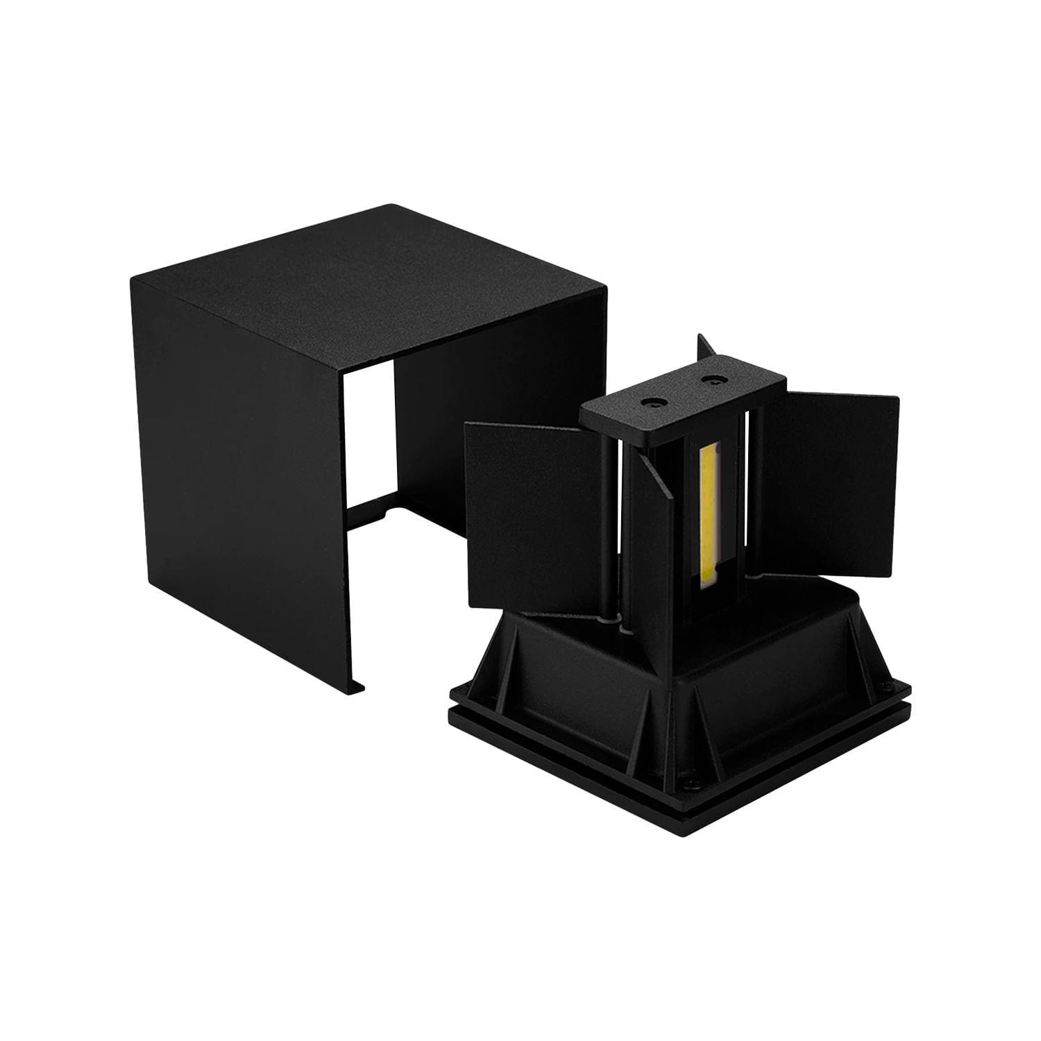 APLIQUÉ LED STUDIO CUBO 10W LUZ CLDA IP65 NEGRO-2