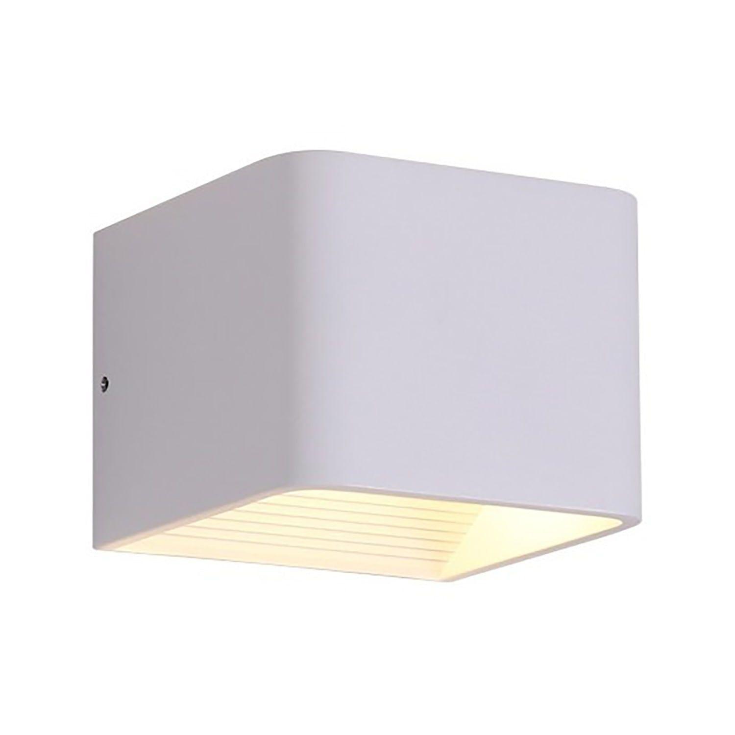 APLIQUÉ MURO LED STUDIO SQUARE 6W LUZ CÁLIDA BLCO-0