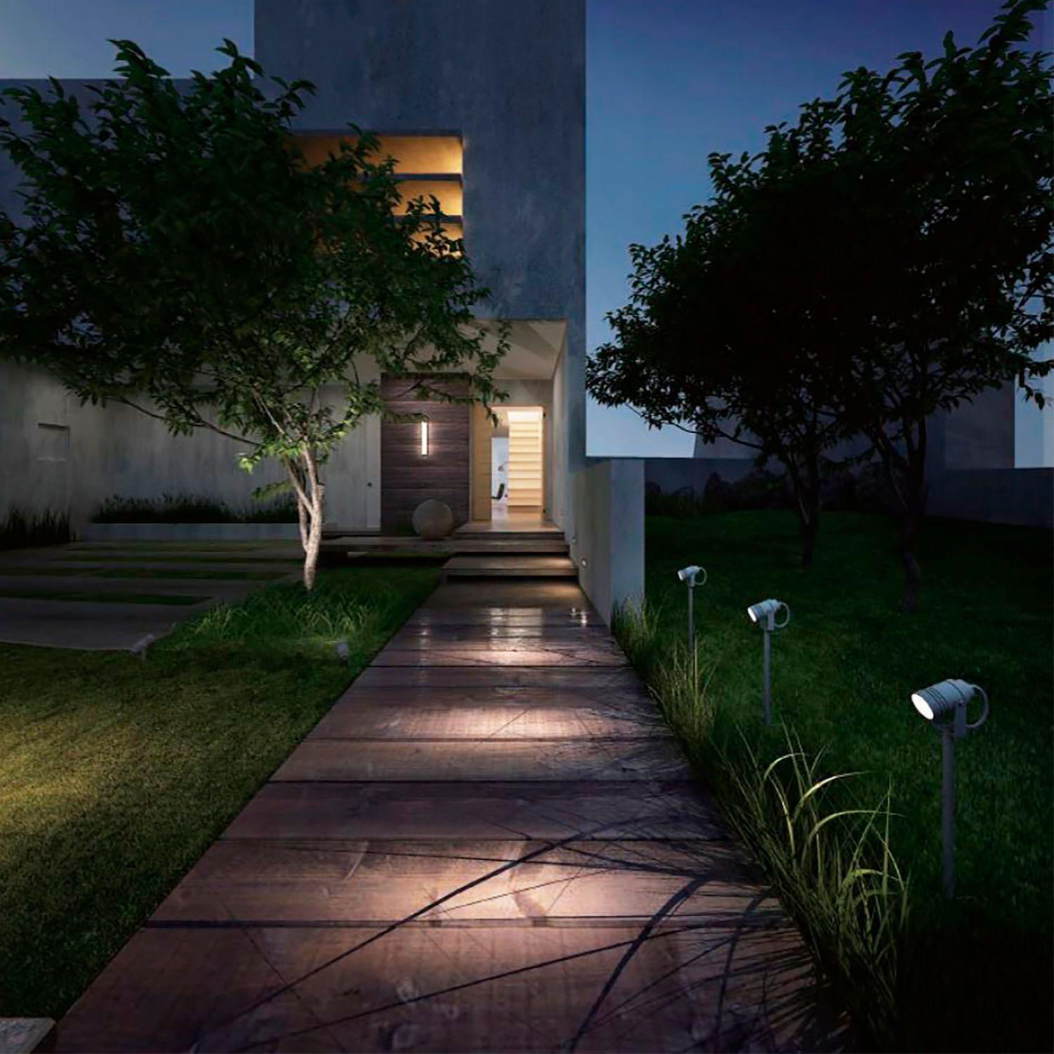 ESTACA LED STUDIO ALTA IP65 (SIN GU10) GRIS-2