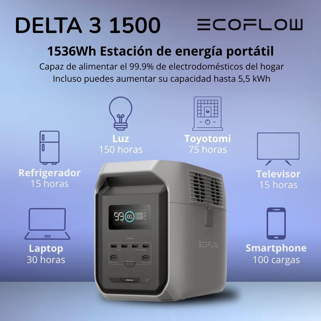 Generador Ecoflow Delta 3 1500 + Regalo-5