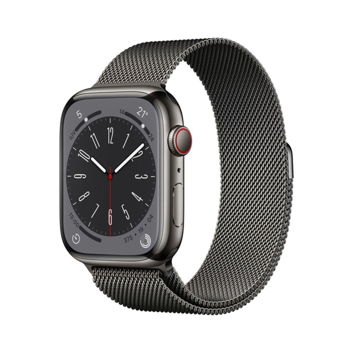 Apple Watch S8 GPS+Cellular, 45mm Acero inox case grafito Mi-0