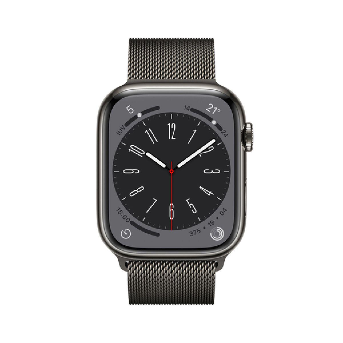 Apple Watch S8 GPS+Cellular, 45mm Acero inox case grafito Mi-5