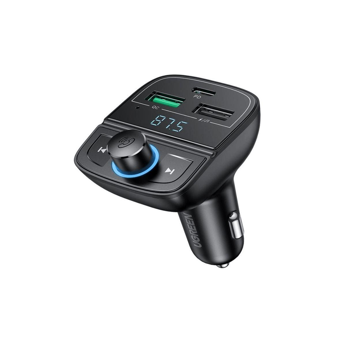 UGREEN Transmisor FM Bluetooth para Auto con USB-C de Carga Rápida-1