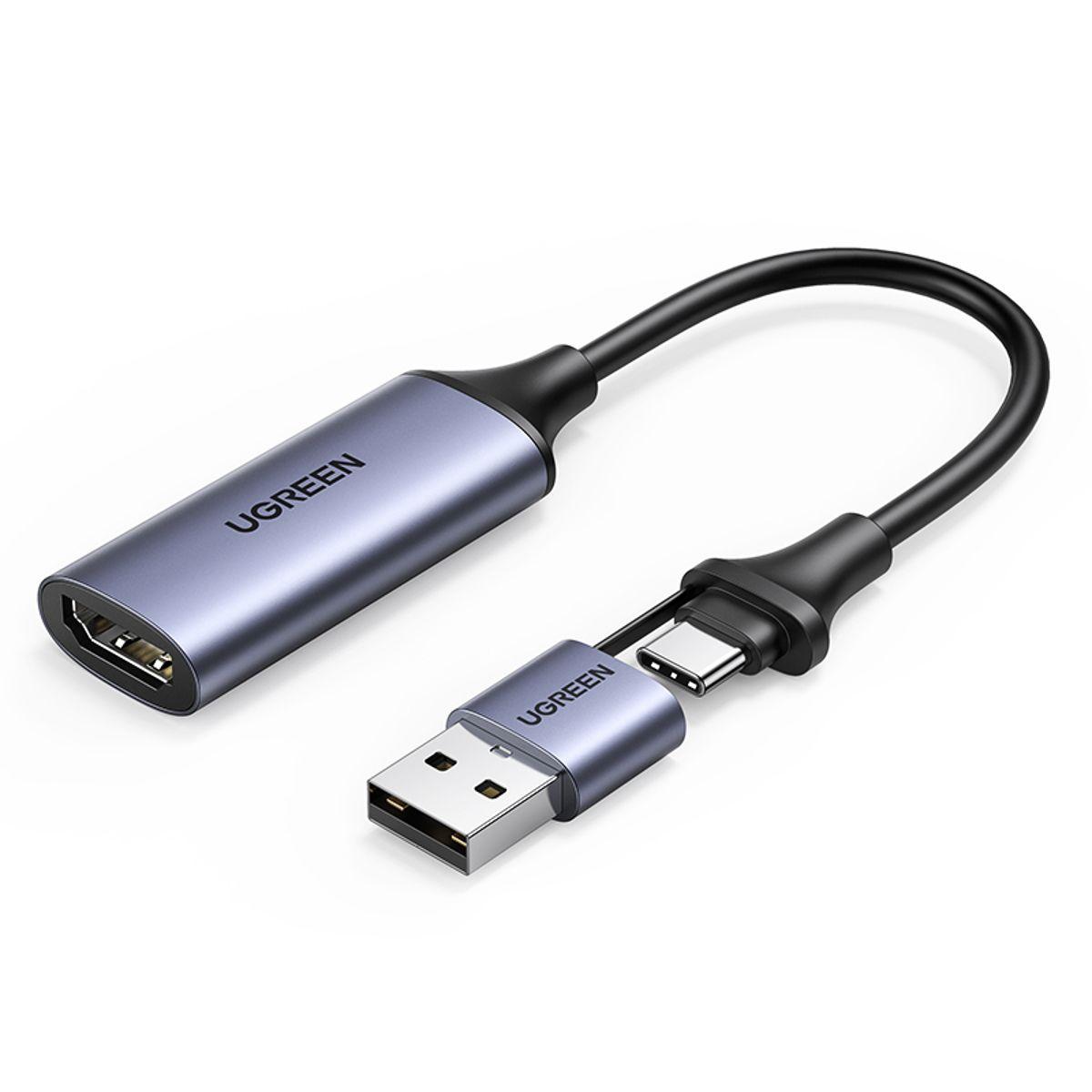 UGREEN Tarjeta capturadora de video HDMI a USB-C + USB A-0