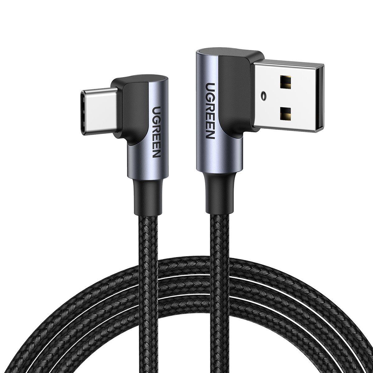 UGREEN Cable USB-C en ángulo a USB 2.0 A-1
