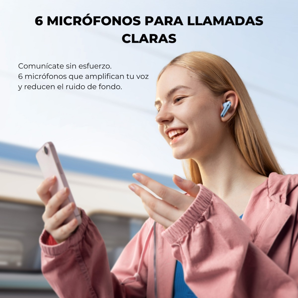 Audifono True Wireless Noise Cancelling Liberty 4 NC Soundcore celeste-5