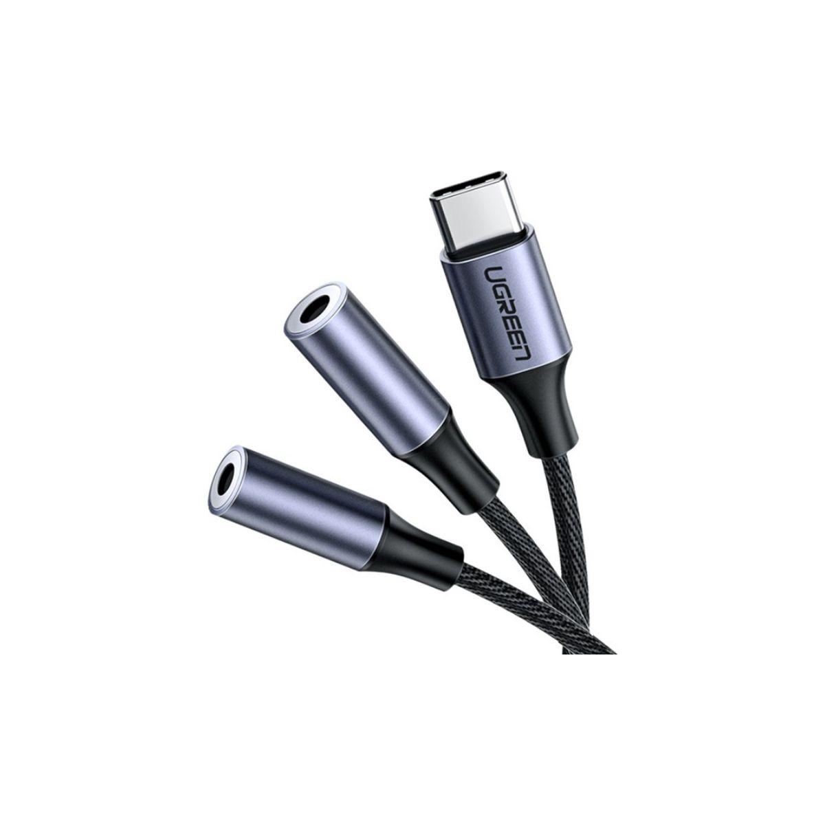 UGREEN Cable splitter de audio USB-C a 3.5mm + 3.5mm 20 cm-2