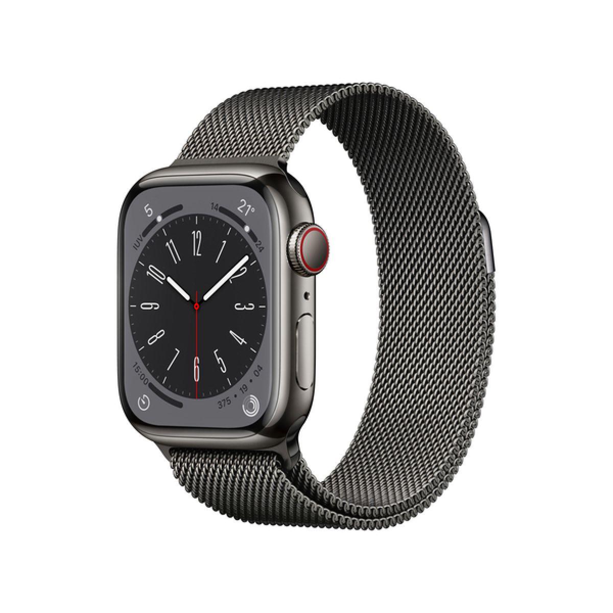 Apple Watch S8 GPS+Cellular, 41mm Acero inox case grafito-4