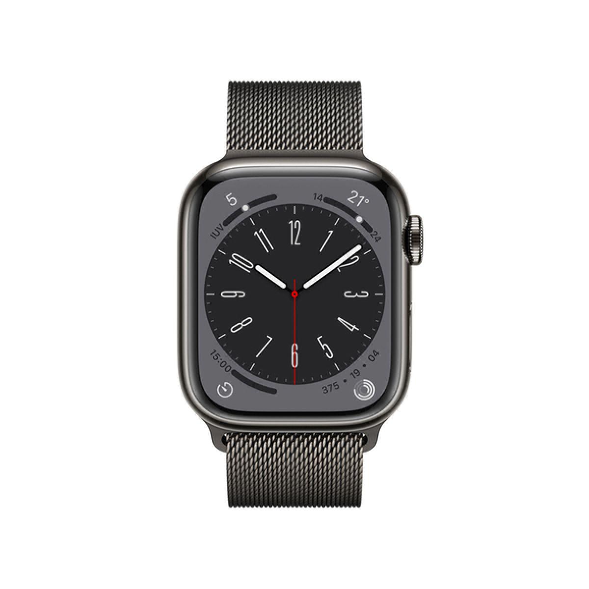 Apple Watch S8 GPS+Cellular, 41mm Acero inox case grafito-5
