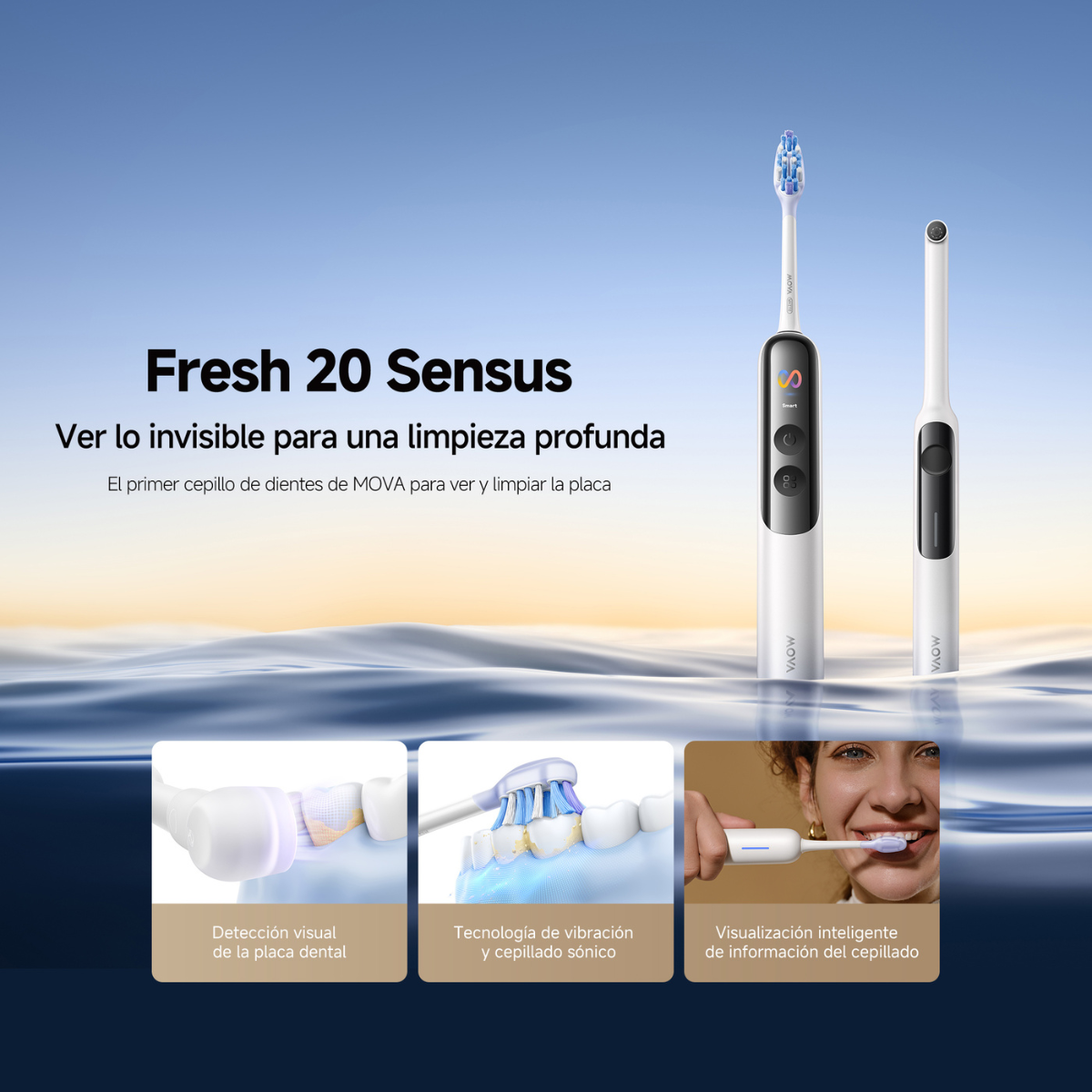 Cepillo Dental Inteligente con Sensor Fresh 20 Sensus-1