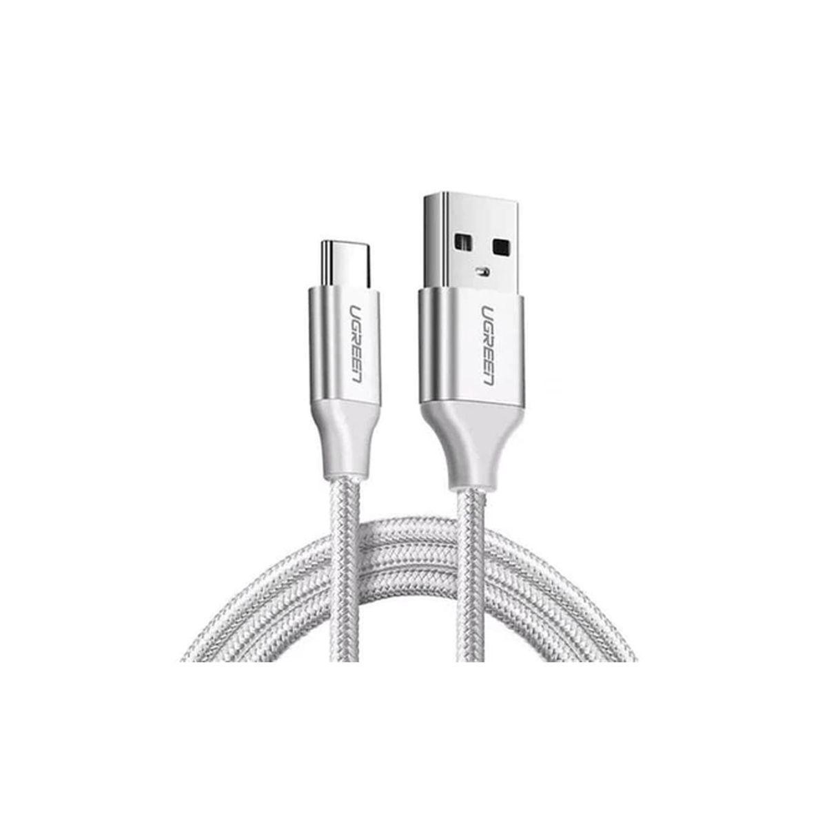 UGREEN Cable USB-C a USB 2.0 A trenzado 1m Blanco-2