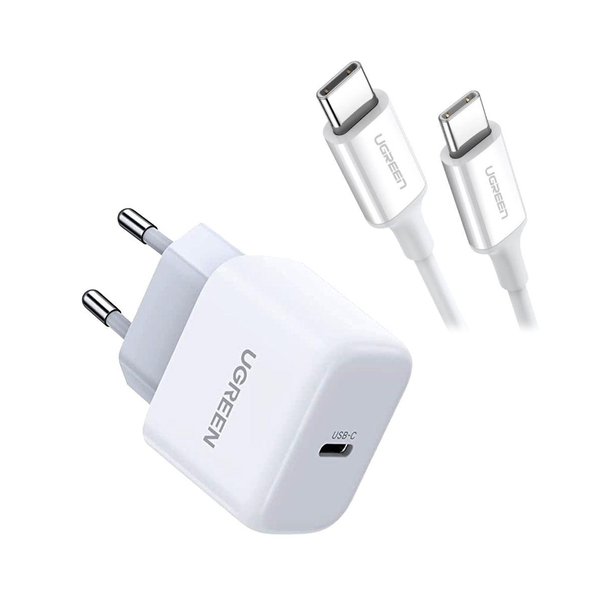 UGREEN Cargador 33W PD GaN Tech Fast Charger + Cable USB-C 2.0 a USB-C 2.0 2m-2