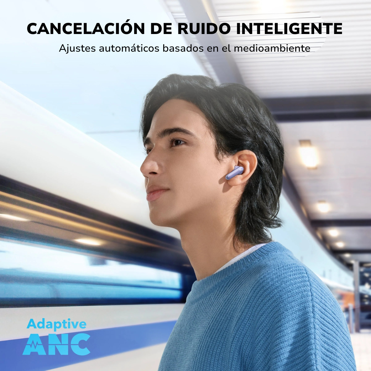 Audífono TWS ANC Soundcore P40i azul-4