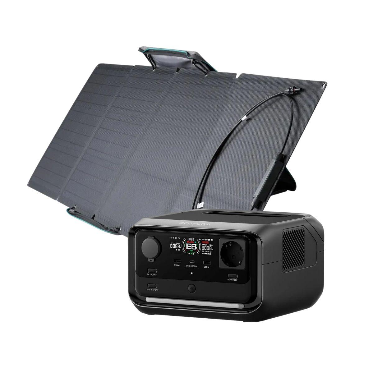 EcoFlow Generador River 3 Plus 286Wh + Panel Solar 110W-0