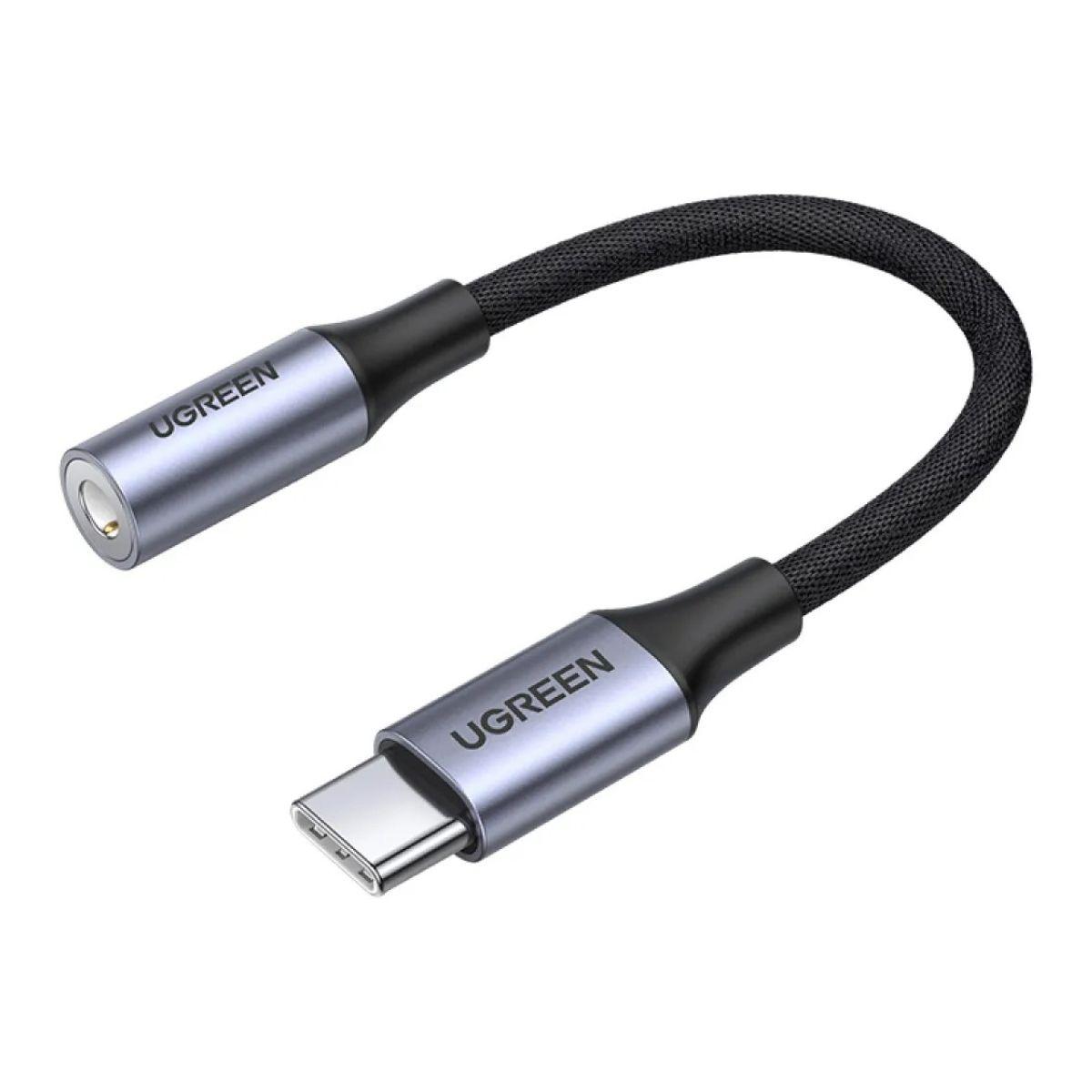 UGREEN Adaptador de audio Tipo-C a 3,5 mm 10cm Gray-0