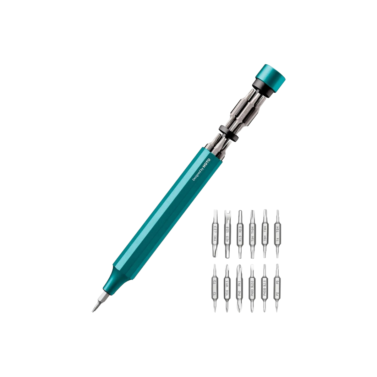 HOTO Destornillador de Precisión 24-1 Verde + Set Corta uñas-2