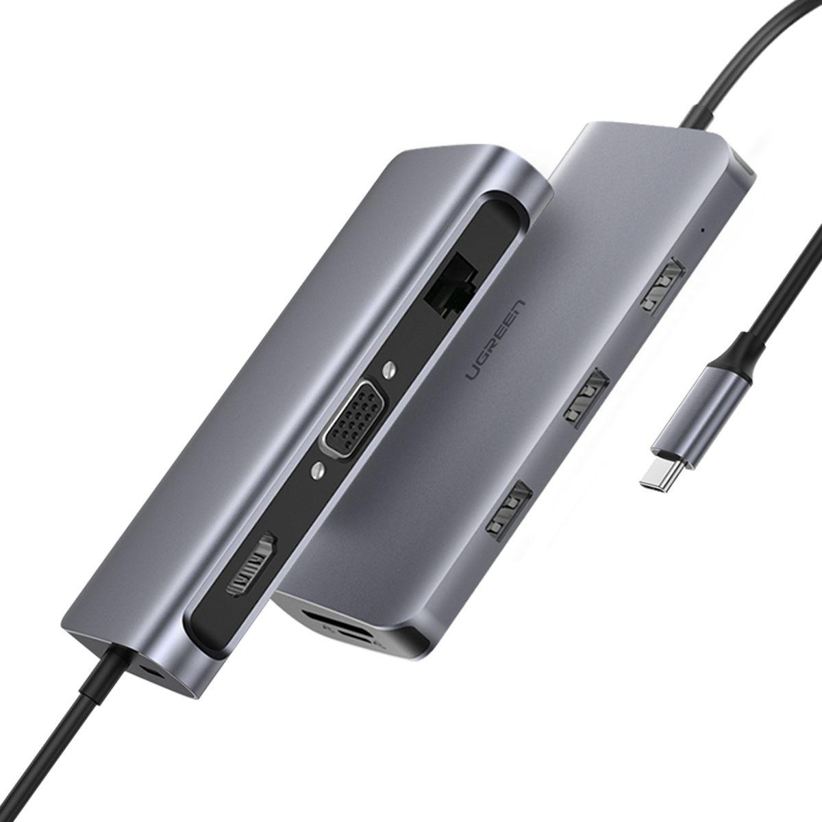UGREEN Adaptador USB-C a 3 Puertos USB 3.0 A+ HDMI + PD-0
