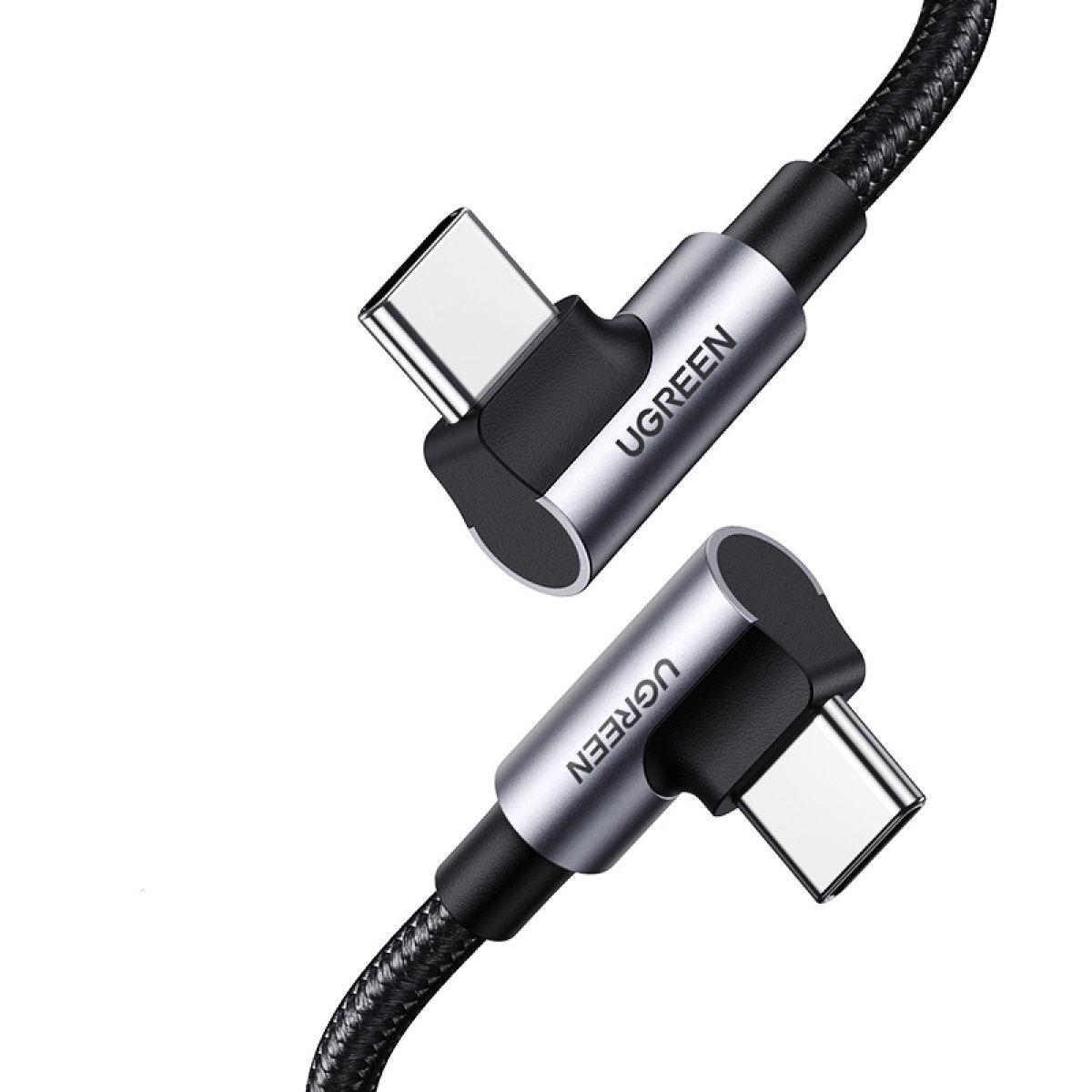 UGREEN Cable USB-C 2.0 en ángulo a USB-C 2.0 5A 3m-1