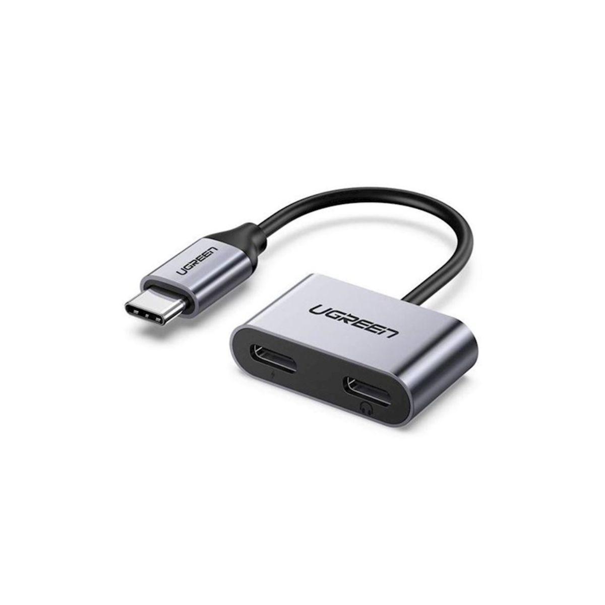 UGREEN Adaptador de audio Tipo-C a Tipo C + Tipo C-2
