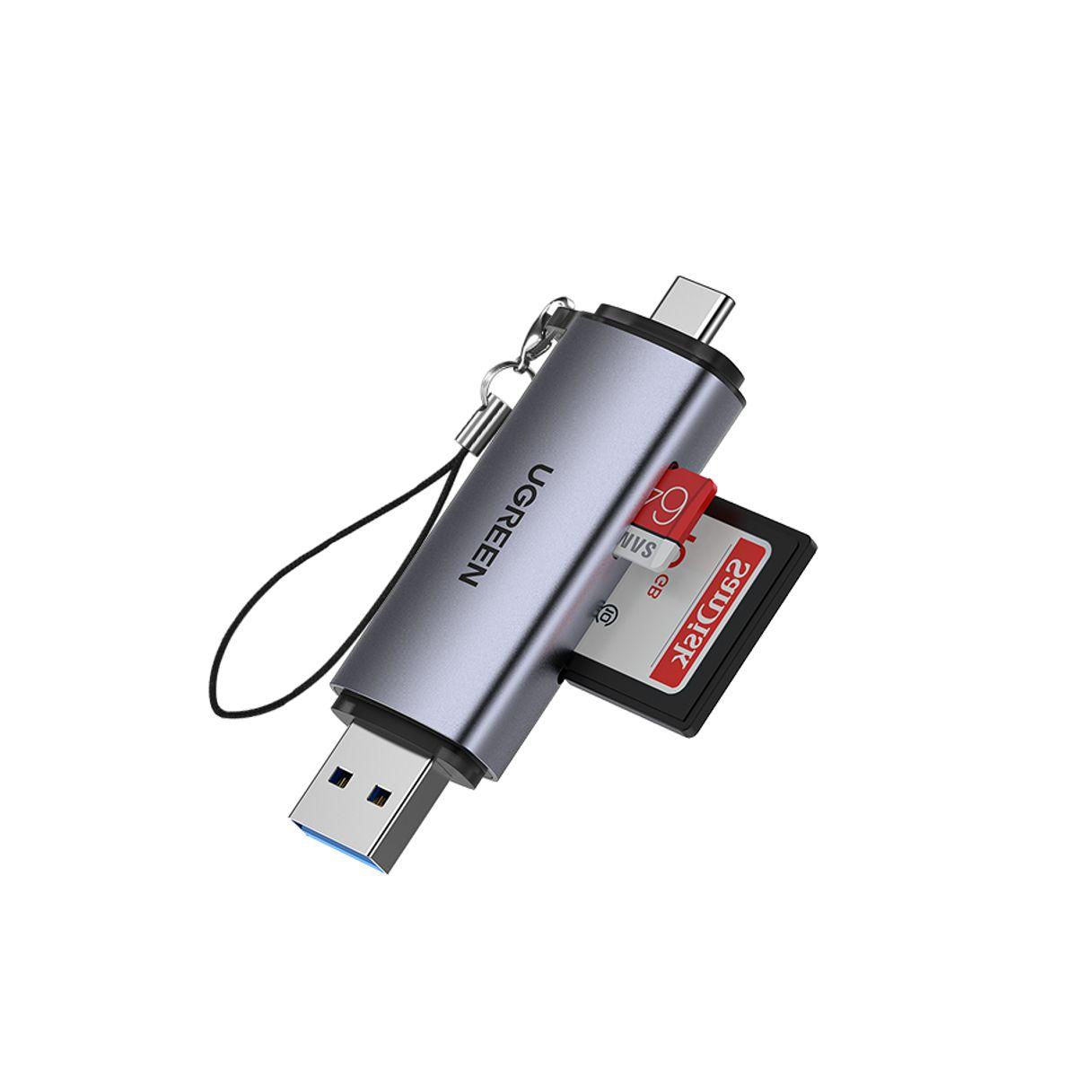 UGREEN Lector de Tarjetas USB-C + USB-A a TF/SD 3.0-2
