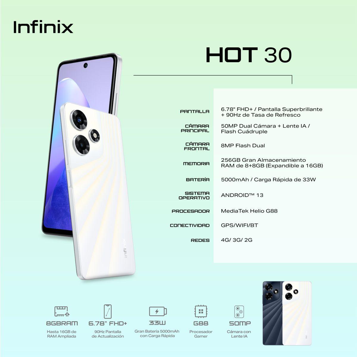Infinix Hot 30 4G Sonic White 8GB RAM 256GB ROM-5