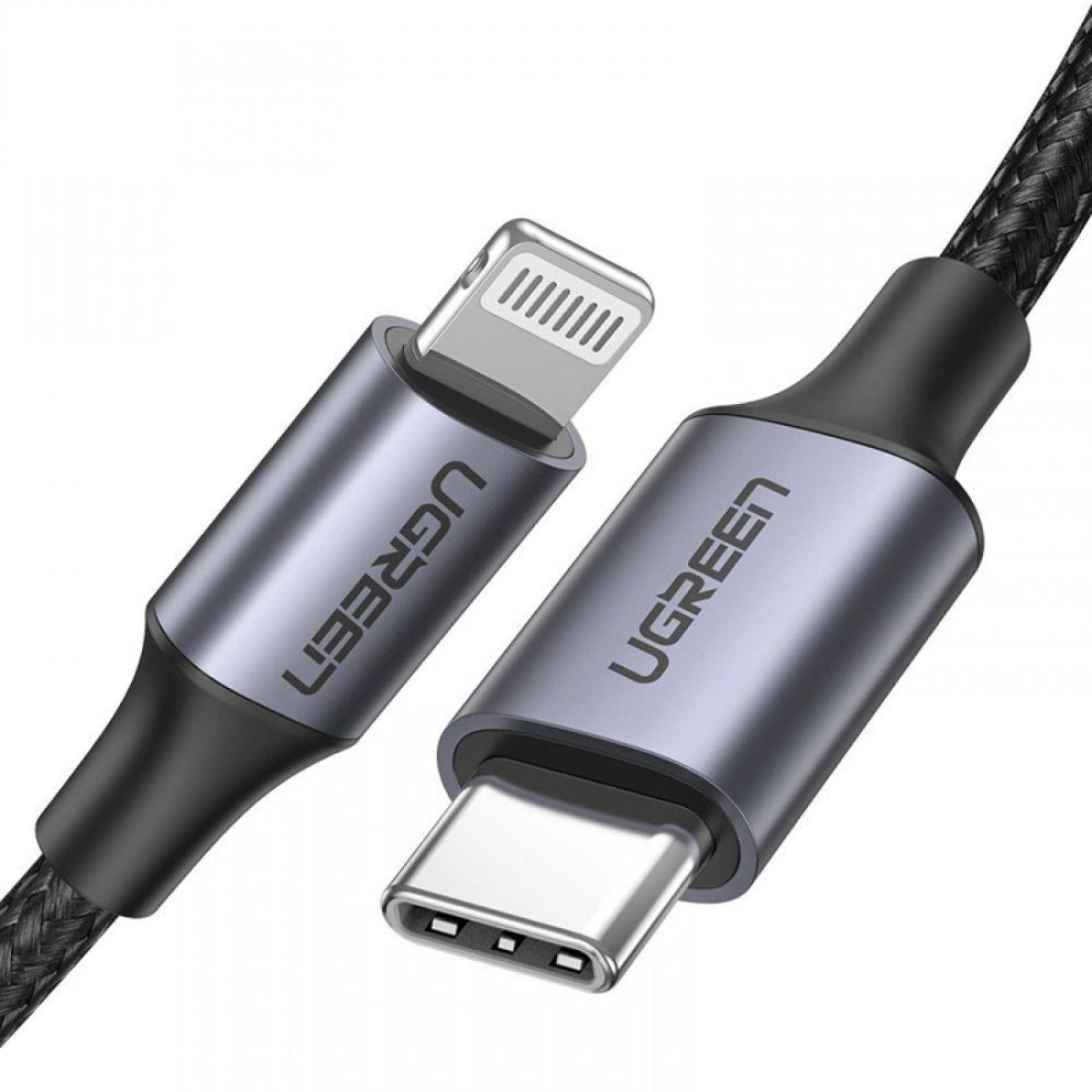 UGREEN Cable Lightning a Tipo-C 2.0 trenzado 1m-1