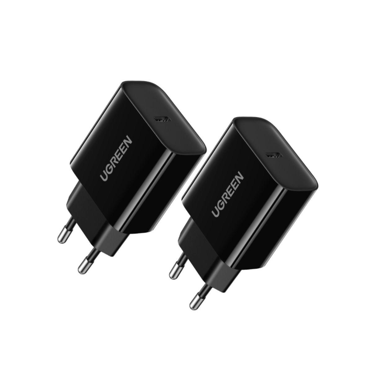 UGREEN Cargador PD USB-C 20W Negro (2-Pack)-0