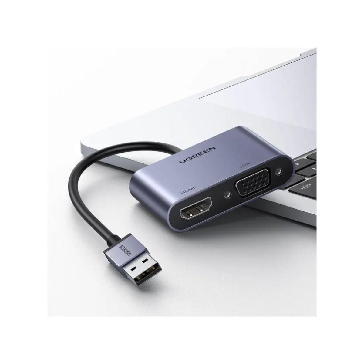 UGREEN Adaptador USB 3.0 A a HDMI+VGA-2