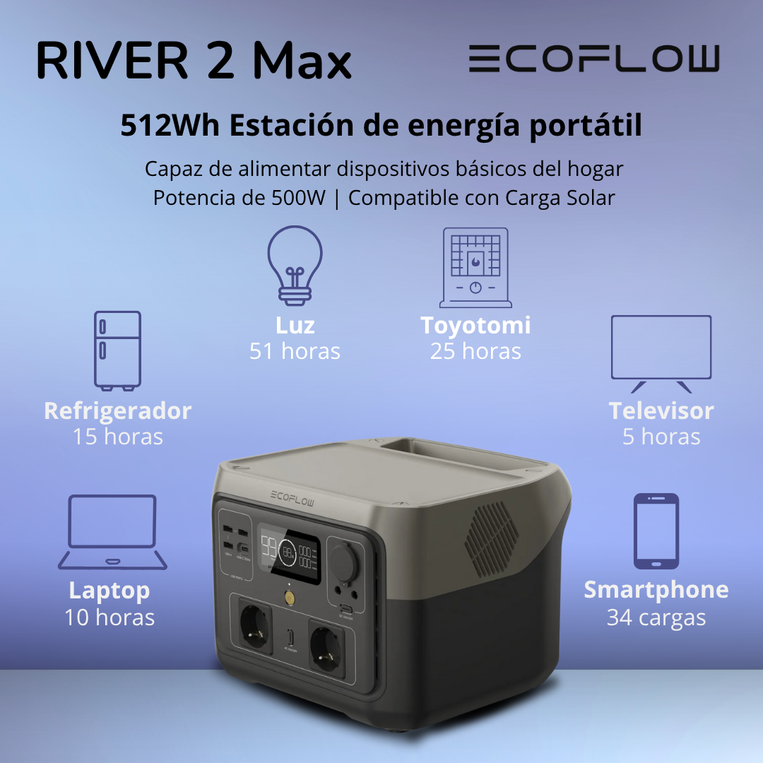 Generador EcoFlow River 2 Max 500W 512Wh-1