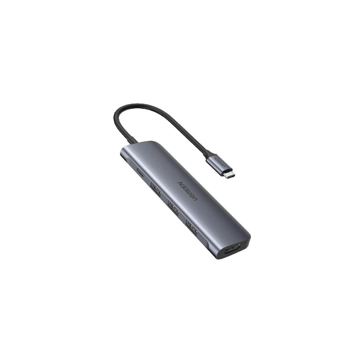 UGREEN Hub USB-C a 3 puerto USB 3.0 A + HDMI + PD-3