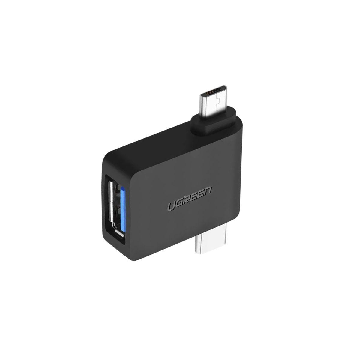 UGREEN Adaptador OTG Micro USB + USB-C a USB 3.0 A-2