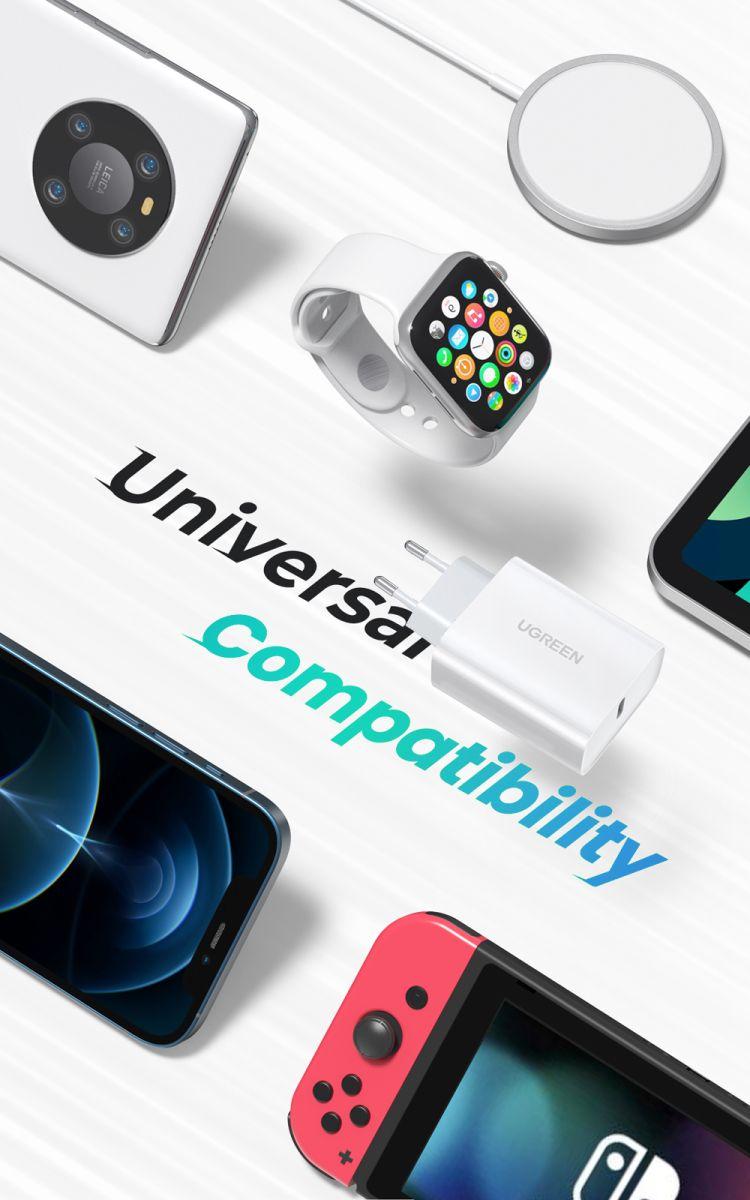 UGREEN Cargador PD USB-C 20W Blanco-3