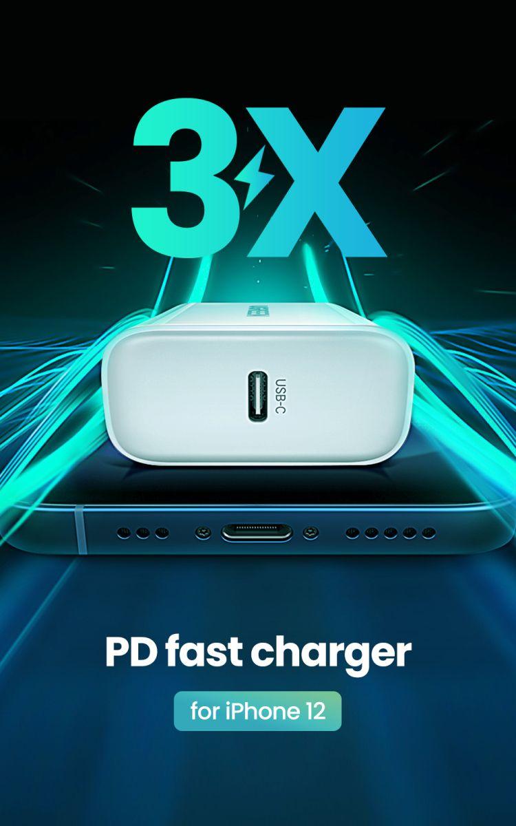 UGREEN Cargador PD USB-C 20W Blanco-7