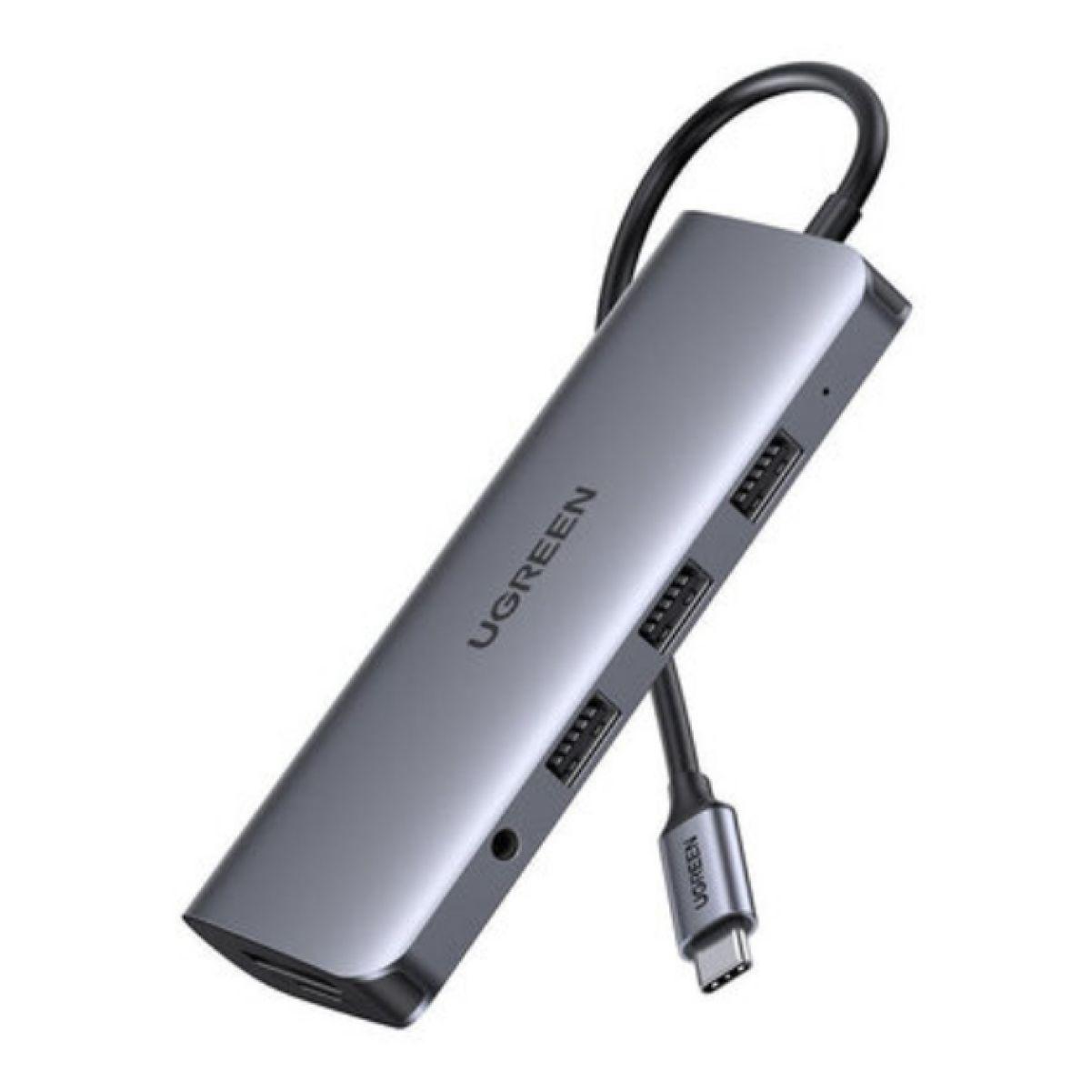 UGREEN Adaptador Hub USB-C a USB 3.0 A + HDMI + SD + AUX-0