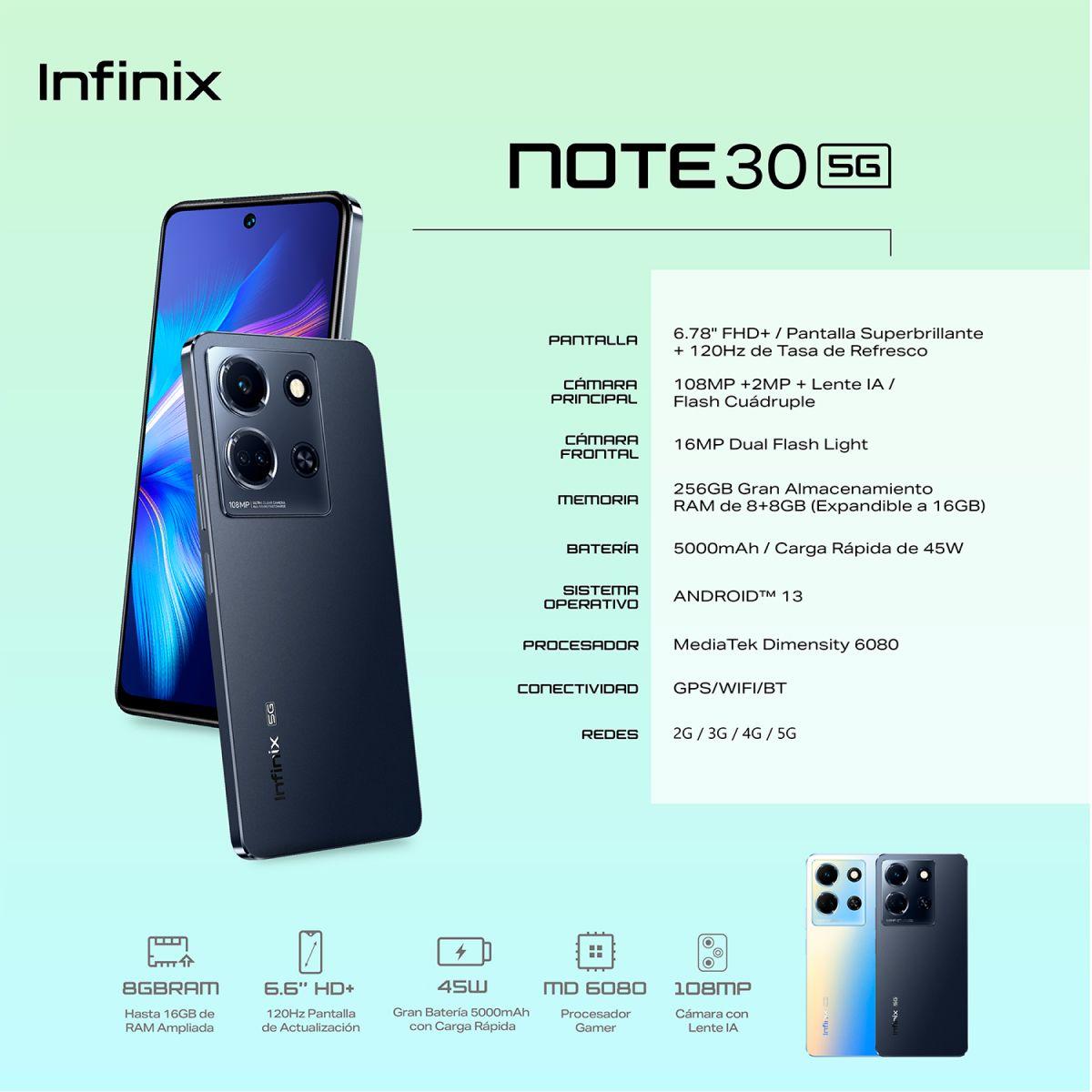 Infinix Note 30 5G Magic Black 256GB ROM 8GB RAM-5