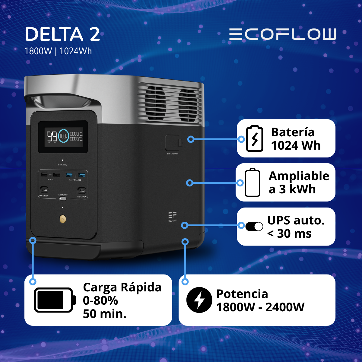 EcoFlow Delta 2 + Bolso-4