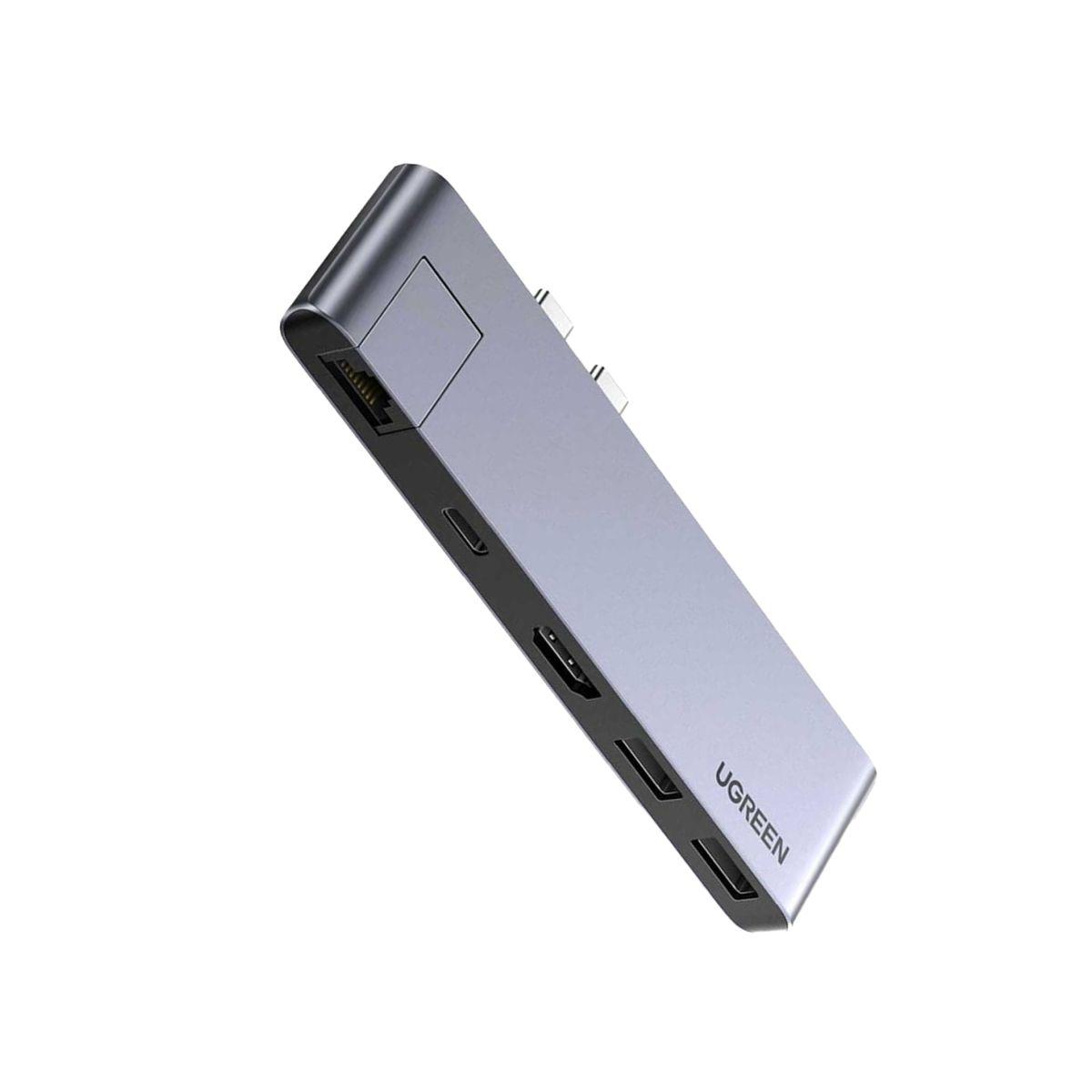 UGREEN Adaptador Hub para Macbook USB-C y A + HDMI + USB-C-2