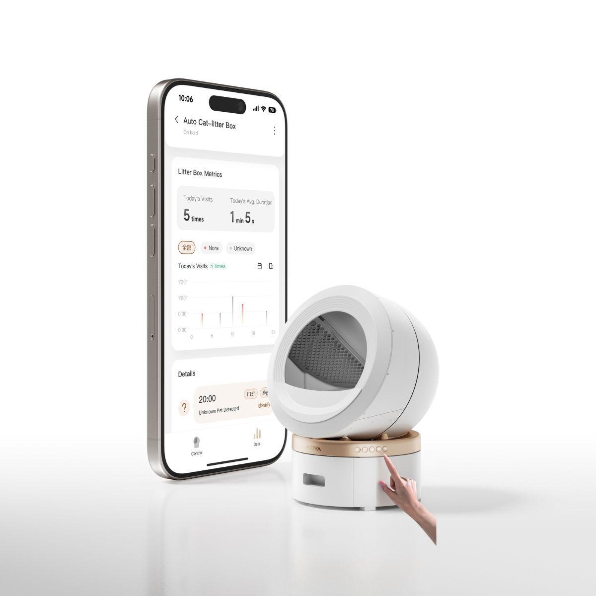 Arenero Inteligente Para Mascota MOVA LR10 Prime-5