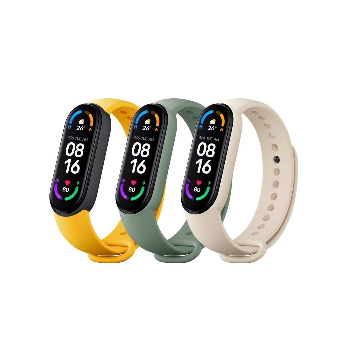 Correas Mi Smart Band 6 (3 pack) Ivory/Olive/Yellow-1