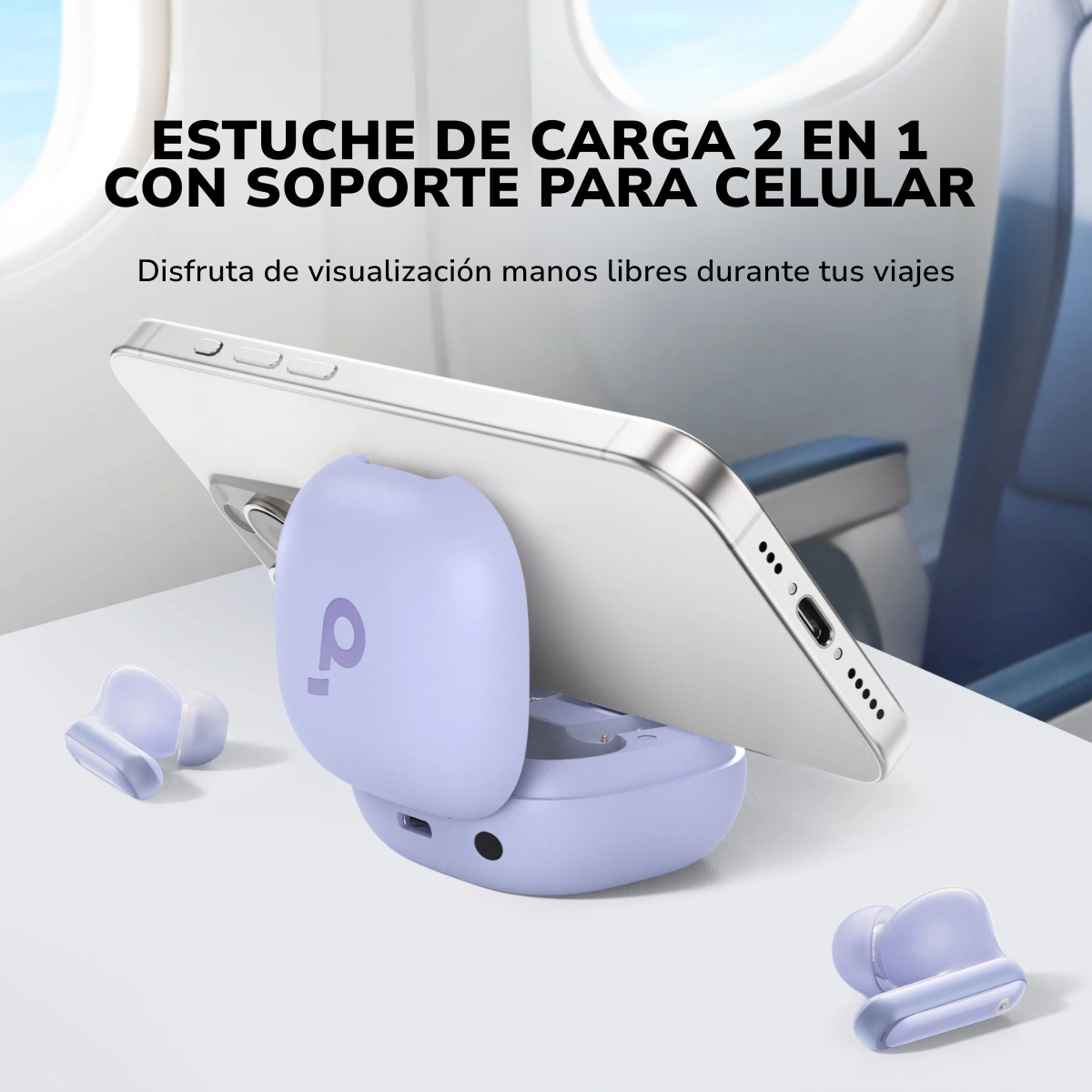 Audífono TWS ANC Soundcore P40i púrpura-3