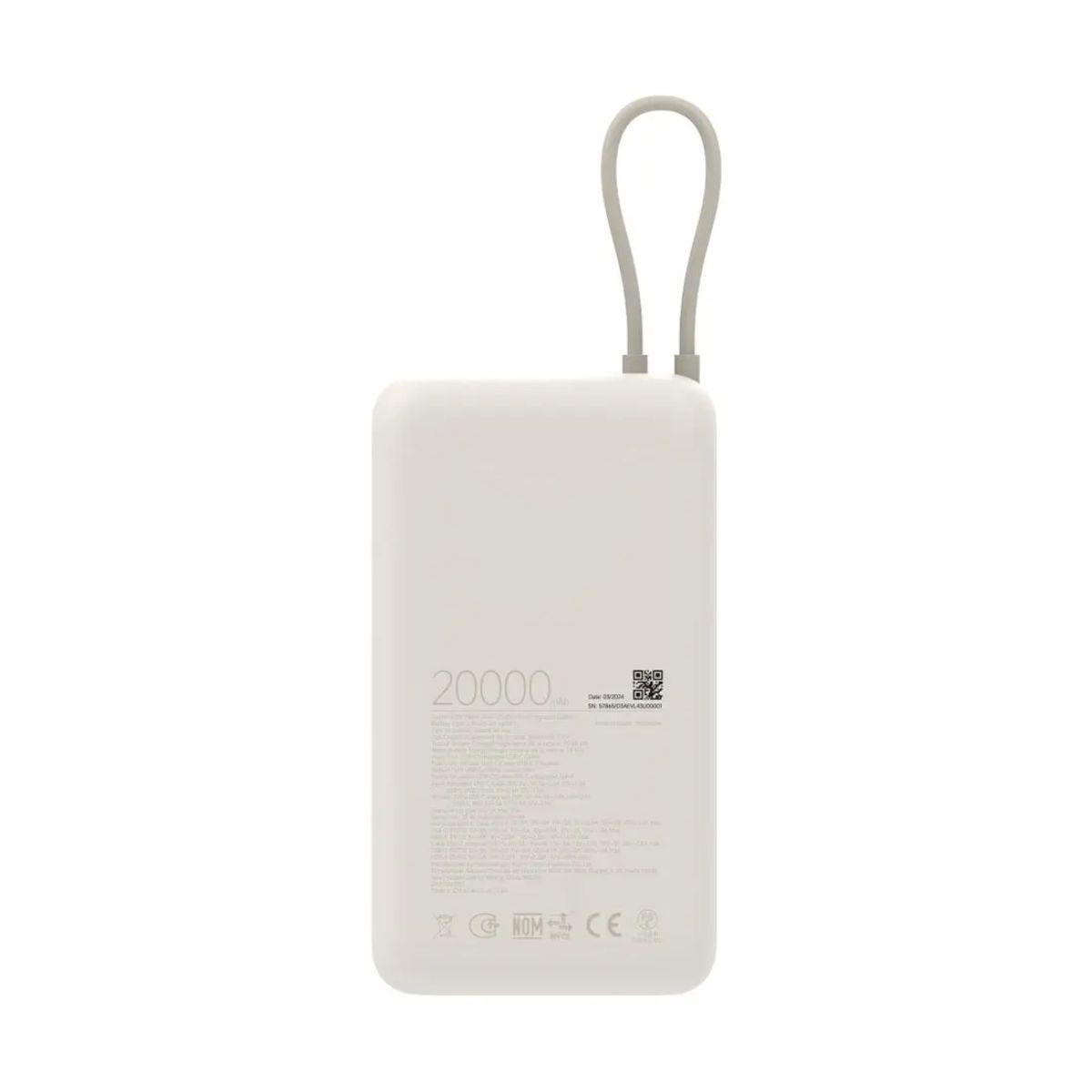 Xiaomi 33W Power Bank 20000mAh Cable Integrado White-2