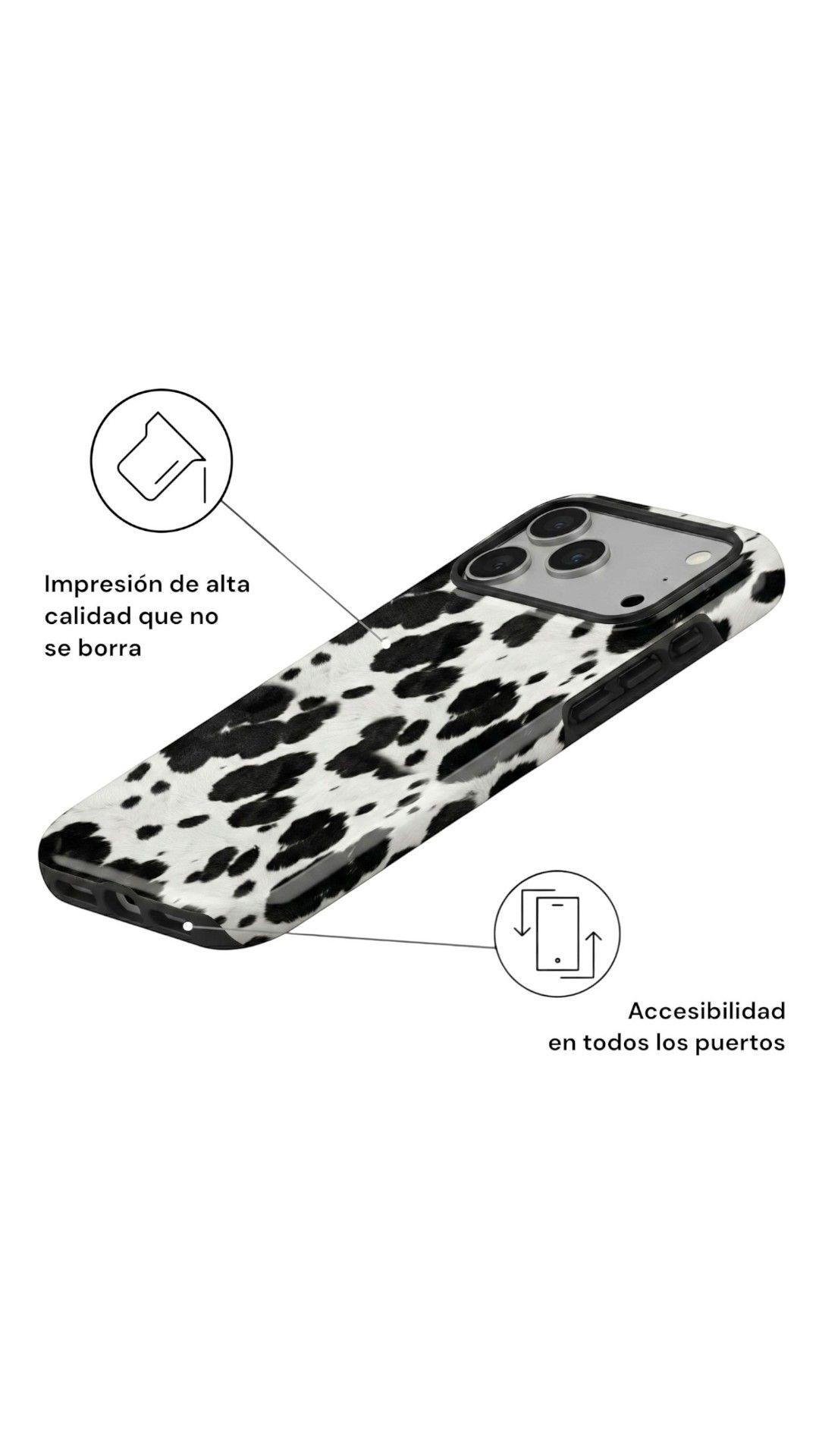 Carcasa Animal Print para iPhone 16e - Cow Milk-3