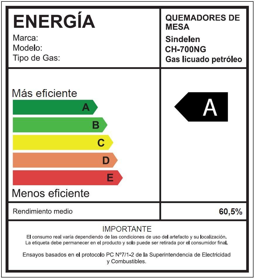 COCINA HIBRIDA GLP 5Q SECURITY FLAME CH-700NG-5