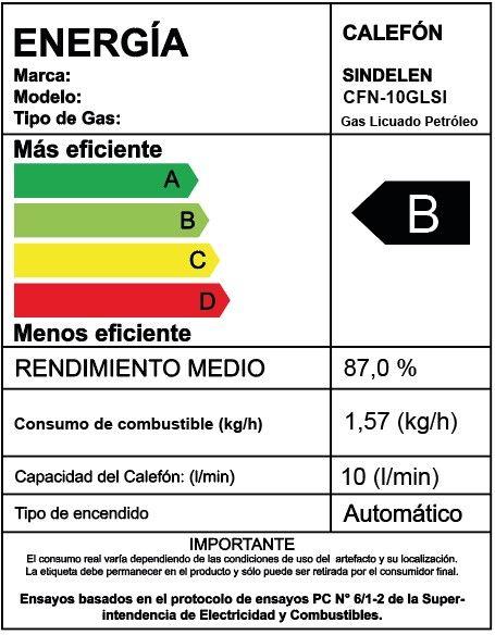 Calefont 10 Litros Gas Licuado Tiro natural CFN-10GLSI-2