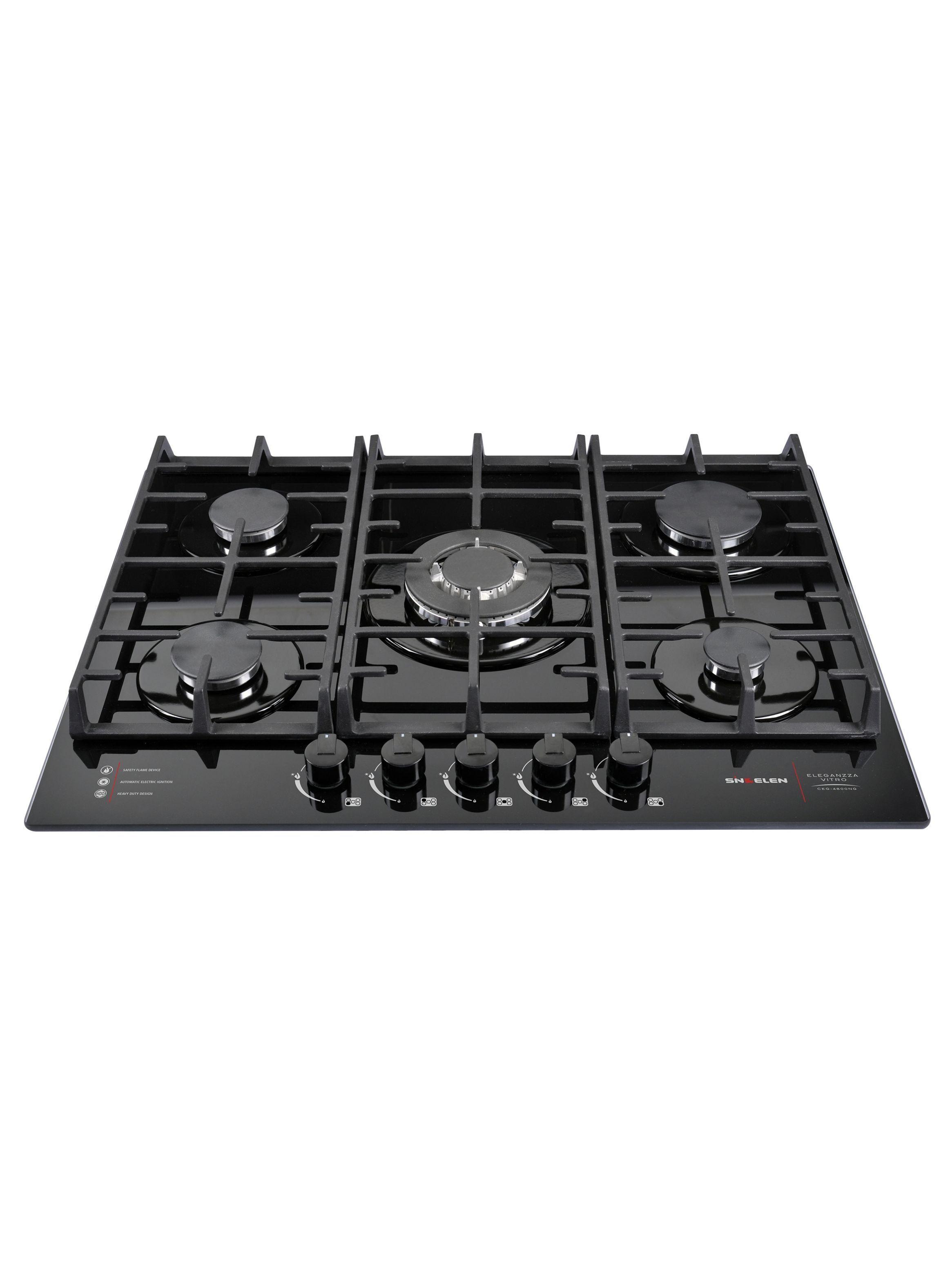 Encimera Gas Vidrio Templado CEG-4800NG 5 Quemadores-1