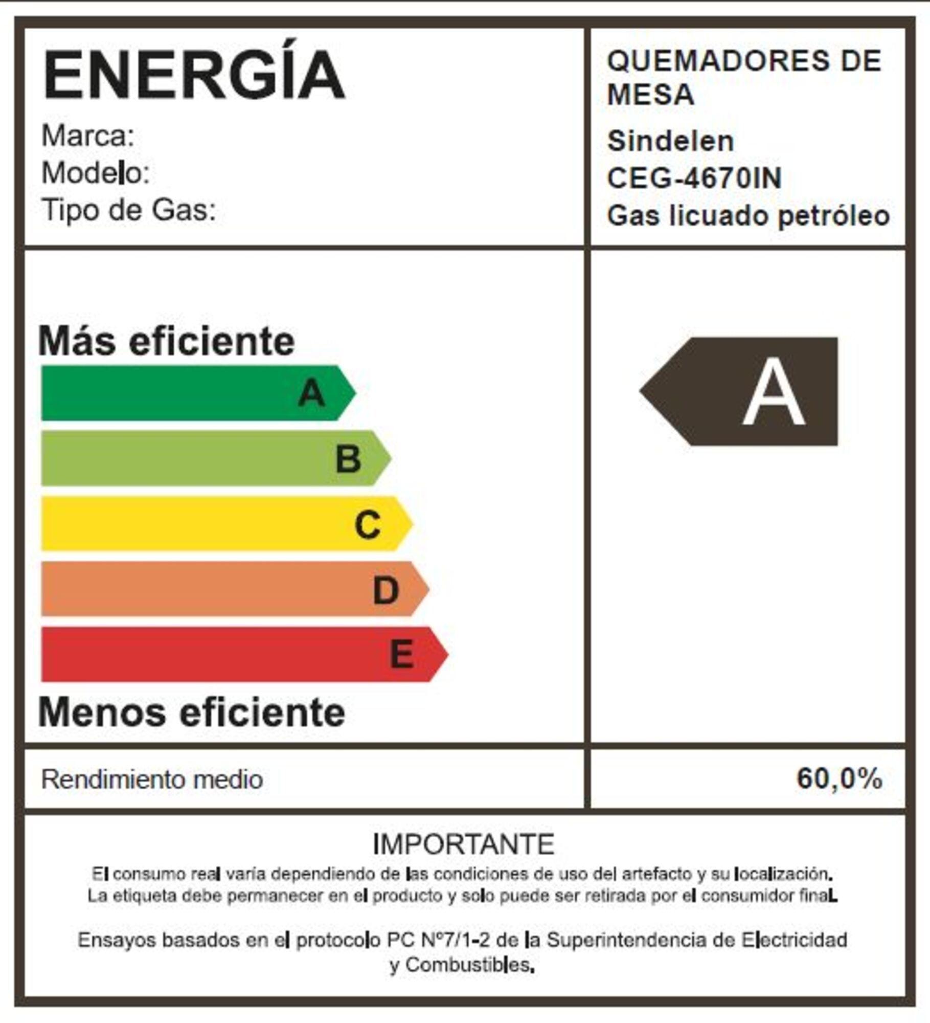 Encimera Gas Sindelen CEG-4670IN 4 Quemadores-4