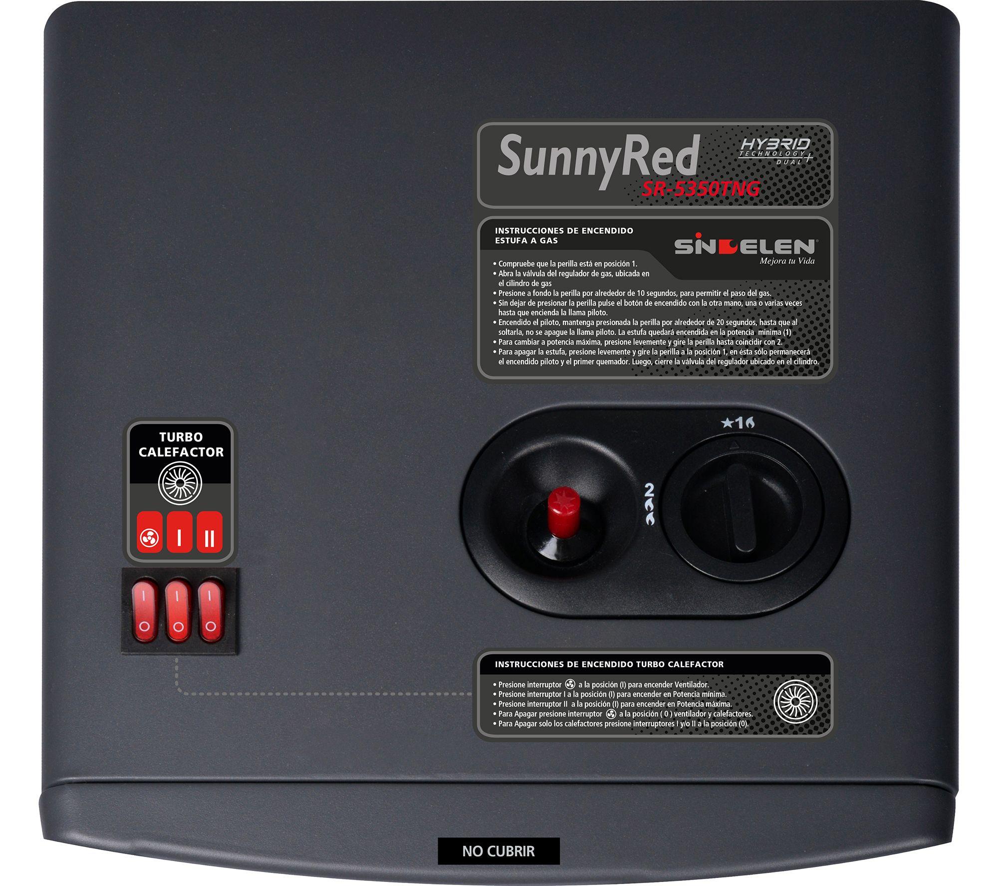 Estufa a gas Infrarroja con Turbo Calefactor Sunny Red SR-5350TNG-3